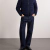 Luray Slim-Fit Leather-Trimmed Quilted Jersey Down Jacket - OU Luray Slim-Fit Leather-Trimmed Quilted Jersey Down Jacket - OU