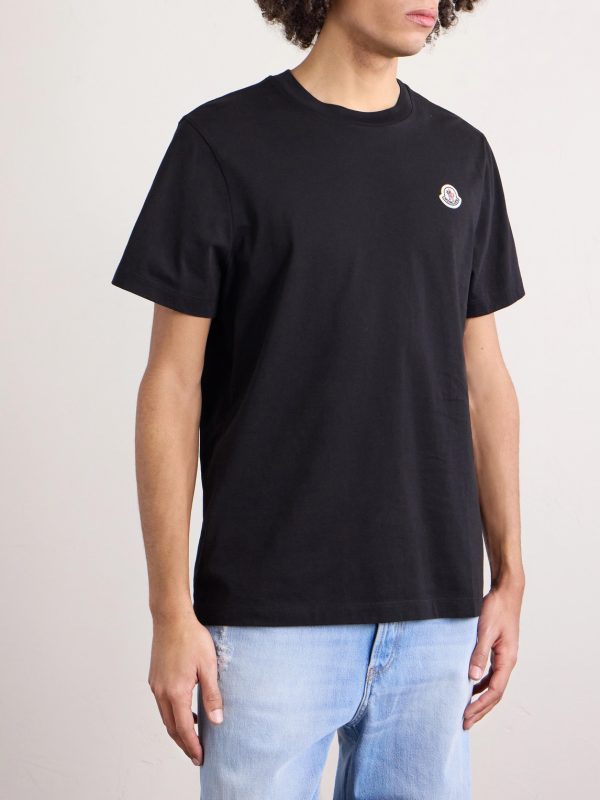 Three-Pack Logo-Appliquéd Cotton-Jersey T-Shirts - E2 Three-Pack Logo-Appliquéd Cotton-Jersey T-Shirts - E2
