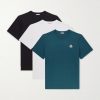 Three-Pack Logo-Appliquéd Cotton-Jersey T-Shirts Three-Pack Logo-Appliquéd Cotton-Jersey T-Shirts