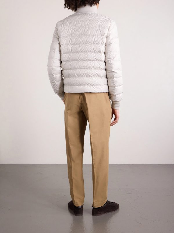 Straight-Leg Cotton-Blend Trousers - BK Straight-Leg Cotton-Blend Trousers - BK