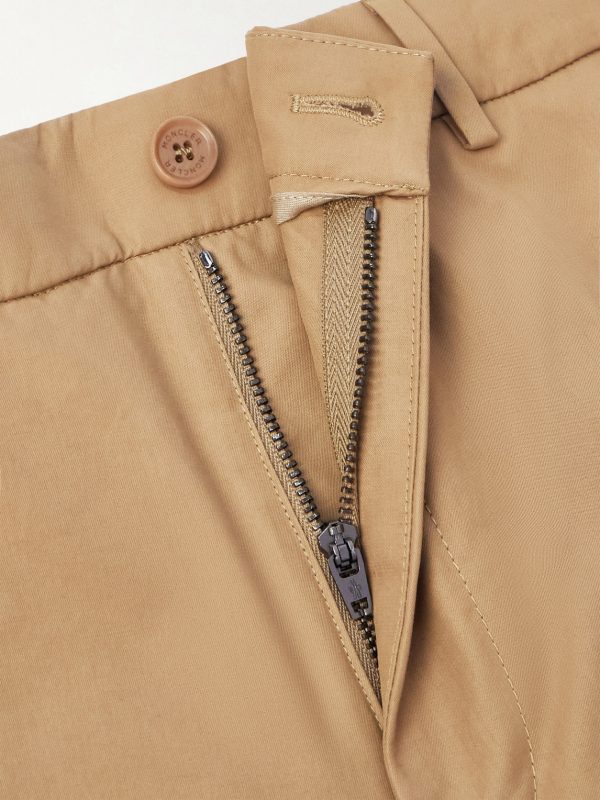 Straight-Leg Cotton-Blend Trousers - E1 Straight-Leg Cotton-Blend Trousers - E1