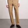 Straight-Leg Cotton-Blend Trousers - FR Straight-Leg Cotton-Blend Trousers - FR