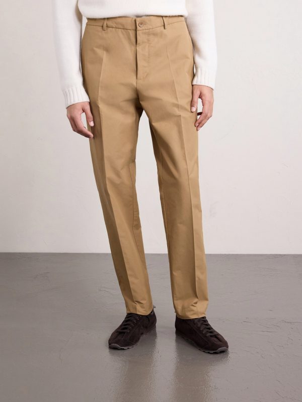 Straight-Leg Cotton-Blend Trousers - FR Straight-Leg Cotton-Blend Trousers - FR