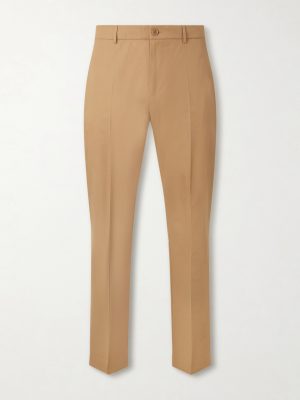 Straight-Leg Cotton-Blend Trousers Straight-Leg Cotton-Blend Trousers