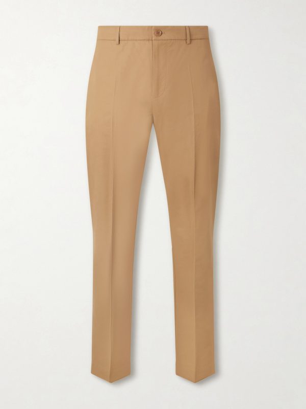 Straight-Leg Cotton-Blend Trousers Straight-Leg Cotton-Blend Trousers