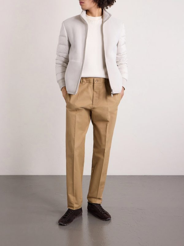 Straight-Leg Cotton-Blend Trousers - OU Straight-Leg Cotton-Blend Trousers - OU