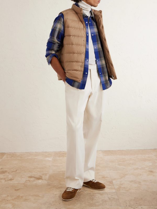 Barthe Logo-Appliquéd Quilted Nylon Down Gilet - OU Barthe Logo-Appliquéd Quilted Nylon Down Gilet - OU