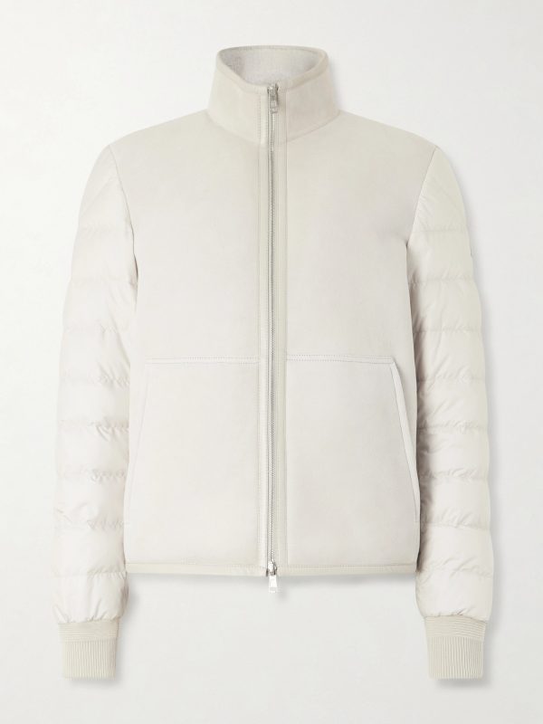 Crachin Reversible Leather-Trimmed Quilted Shell and Shearling Down Jacket