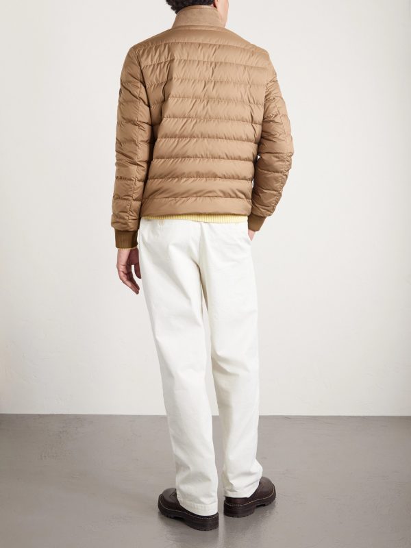 Crachin Reversible Leather-Trimmed Quilted Shell and Shearling Down Jacket - BK