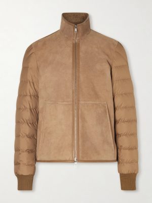 Crachin Reversible Leather-Trimmed Quilted Shell and Shearling Down Jacket Crachin Reversible Leather-Trimmed Quilted Shell and Shearling Down Jacket