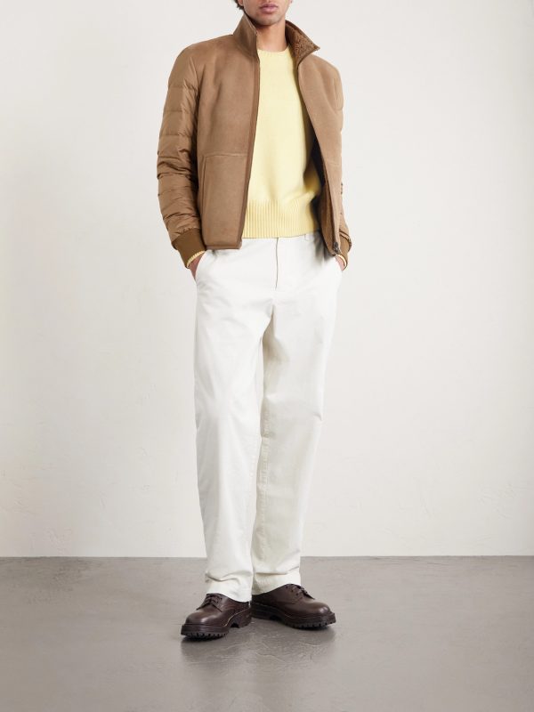 Crachin Reversible Leather-Trimmed Quilted Shell and Shearling Down Jacket - OU