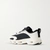 + ON Cloudsolo Rubber-Trimmed Mesh Sneakers - BK