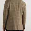 Incotex Double-Breasted Prince of Wales Checked Wool Blazer - BK
