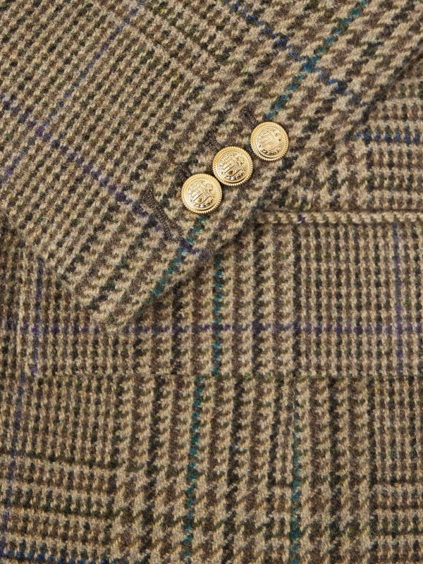 Incotex Double-Breasted Prince of Wales Checked Wool Blazer - CU