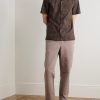 Camp-Collar Floral-Print Cotton Shirt - OU Camp-Collar Floral-Print Cotton Shirt - OU