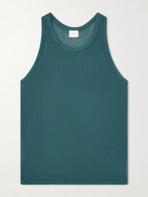 Open-Knit Cotton Tank Top