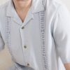 Embroidered Linen-Blend Shirt - CU Embroidered Linen-Blend Shirt - CU
