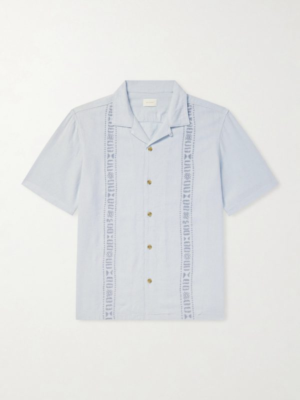 Embroidered Linen-Blend Shirt Embroidered Linen-Blend Shirt