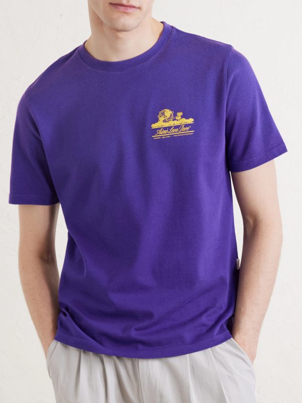 Unisphere Logo-Print Cotton-Jersey T-Shirt - FR