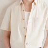 Cropped Cotton-Seersucker Shirt - CU Cropped Cotton-Seersucker Shirt - CU