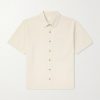 Cropped Cotton-Seersucker Shirt Cropped Cotton-Seersucker Shirt