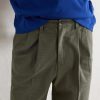 Straight-Leg Pleated Cotton Trousers - CU Straight-Leg Pleated Cotton Trousers - CU