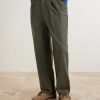 Straight-Leg Pleated Cotton Trousers - FR Straight-Leg Pleated Cotton Trousers - FR
