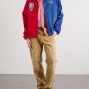 Logo-Print Colour-Block Cotton Overshirt - OU Logo-Print Colour-Block Cotton Overshirt - OU