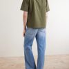 Cropped Cotton-Seersucker Shirt - BK Cropped Cotton-Seersucker Shirt - BK