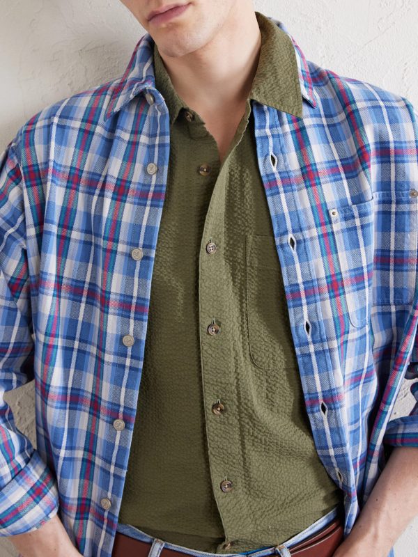 Cropped Cotton-Seersucker Shirt - CU Cropped Cotton-Seersucker Shirt - CU