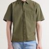 Cropped Cotton-Seersucker Shirt - FR Cropped Cotton-Seersucker Shirt - FR
