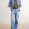 Cropped Cotton-Seersucker Shirt - OU Cropped Cotton-Seersucker Shirt - OU