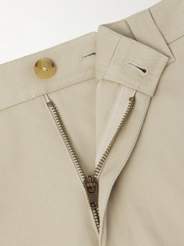Straight-Leg Cotton-Canvas Trousers - E1