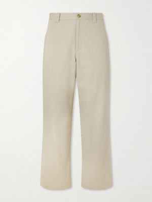 Straight-Leg Cotton-Canvas Trousers Straight-Leg Cotton-Canvas Trousers