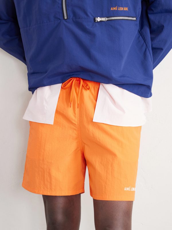 Straight-Leg Logo-Embroidered Shell Drawstring Shorts - CU