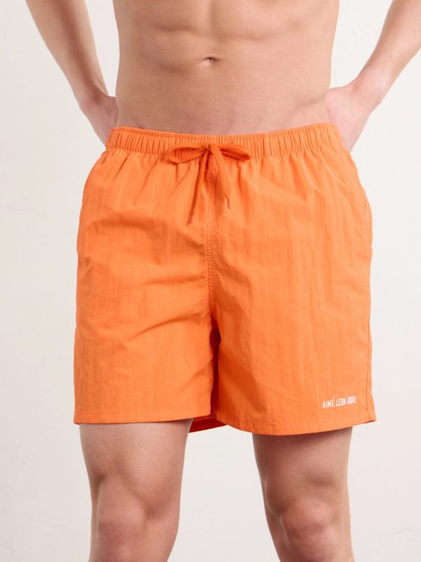 Straight-Leg Logo-Embroidered Shell Drawstring Shorts - E1