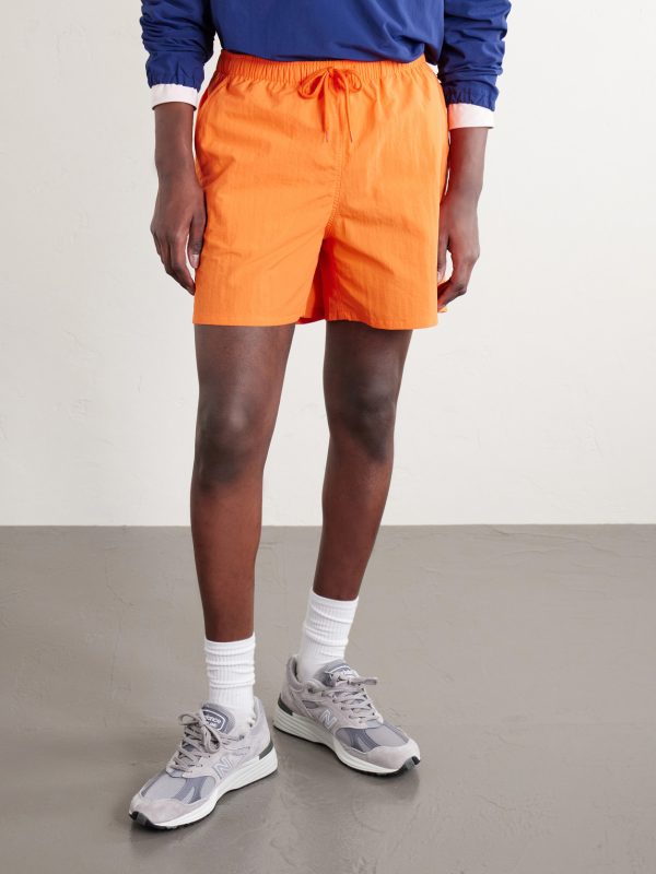 Straight-Leg Logo-Embroidered Shell Drawstring Shorts - FR