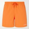 Straight-Leg Logo-Embroidered Shell Drawstring Shorts
