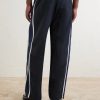 Straight-Leg Logo-Embroidered Striped Shell Sweatpants - BK Straight-Leg Logo-Embroidered Striped Shell Sweatpants - BK
