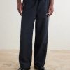 Straight-Leg Logo-Embroidered Striped Shell Sweatpants - FR Straight-Leg Logo-Embroidered Striped Shell Sweatpants - FR