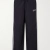 Straight-Leg Logo-Embroidered Striped Shell Sweatpants Straight-Leg Logo-Embroidered Striped Shell Sweatpants