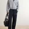 Straight-Leg Logo-Embroidered Striped Shell Sweatpants - OU Straight-Leg Logo-Embroidered Striped Shell Sweatpants - OU
