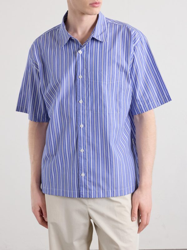 Striped Cotton-Poplin Shirt - FR Striped Cotton-Poplin Shirt - FR