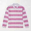 Striped Cotton-Jersey Polo Sweater Striped Cotton-Jersey Polo Sweater