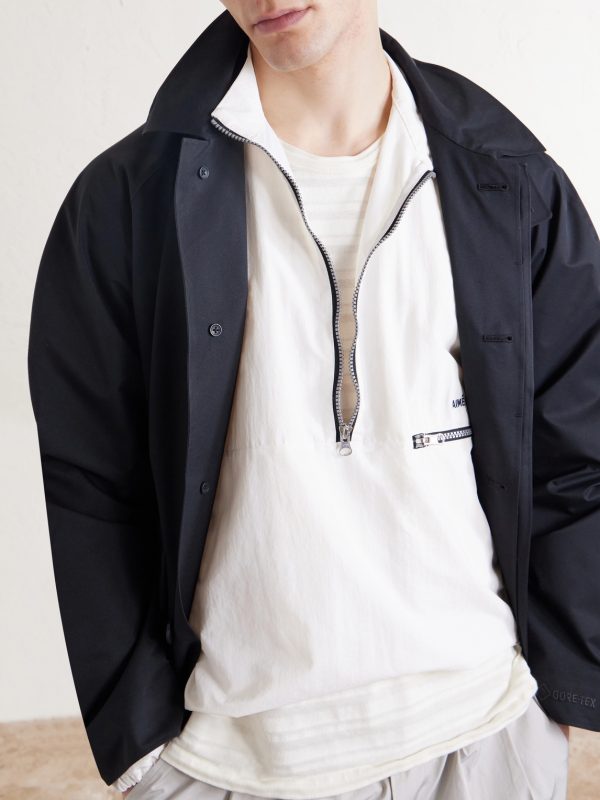 Loo-Embroidered Shell Half-Zip Jacket - CU Loo-Embroidered Shell Half-Zip Jacket - CU