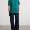 Open-Collar Open-Knit Cotton Polo Shirt - BK Open-Collar Open-Knit Cotton Polo Shirt - BK