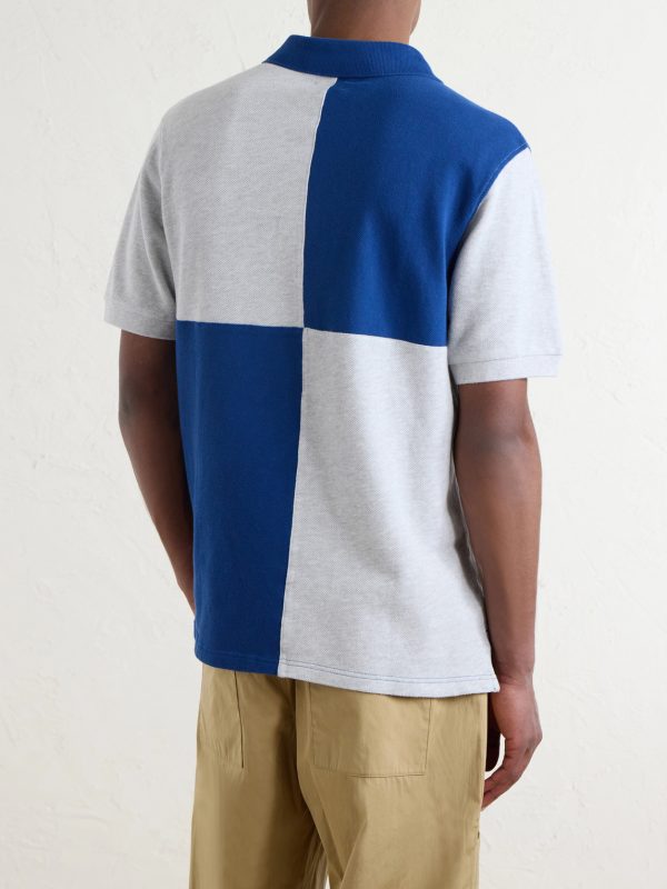 Logo-Embroidered Colour-Block Cotton-Piqué Polo Shirt - BK Logo-Embroidered Colour-Block Cotton-Piqué Polo Shirt - BK