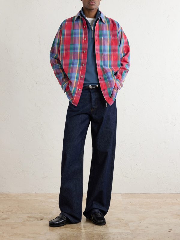 Checked Cotton-Twill Shirt - OU Checked Cotton-Twill Shirt - OU