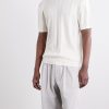 Striped Pointelle-Knit Merino Wool T-Shirt - FR Striped Pointelle-Knit Merino Wool T-Shirt - FR