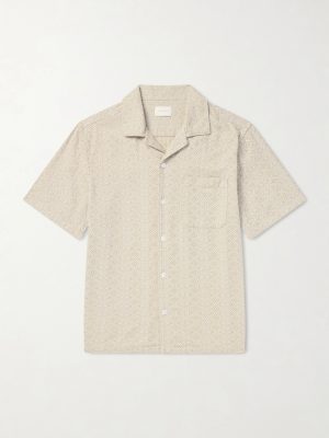 Novelty Camp-Collar Cotton-Jacquard Shirt Novelty Camp-Collar Cotton-Jacquard Shirt